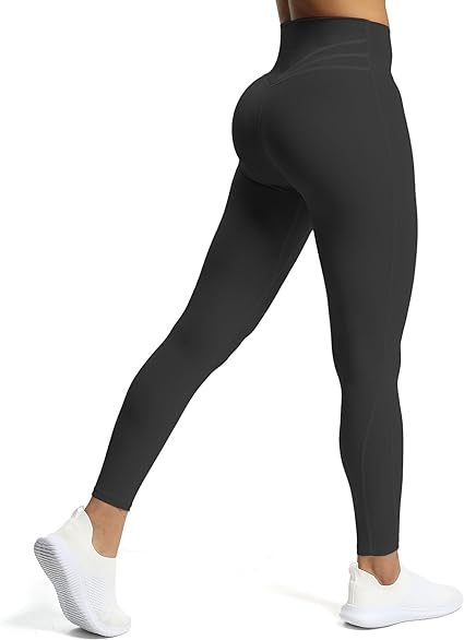 Photo 1 of Aoxjox High Waisted Workout Leggings for Women Tummy Control Buttery Soft Yoga Metamorph Deep V Pants 27" Medium 