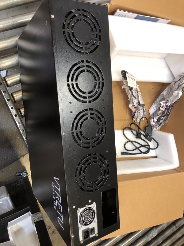 Photo 3 of VTRETU Ethereum Mining Rig System,Complete ETC Crypto Miner with Windows10,Including 8GPU Mining Motherboard,2000W Power Supply(110V-264V),CPU,SSD,8G RAM,PSU Computer Case Mining Machine?Without GPU black