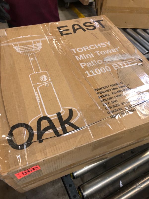 Photo 3 of EAST OAK 11000 BTU Tabletop Propane Patio Heater White
