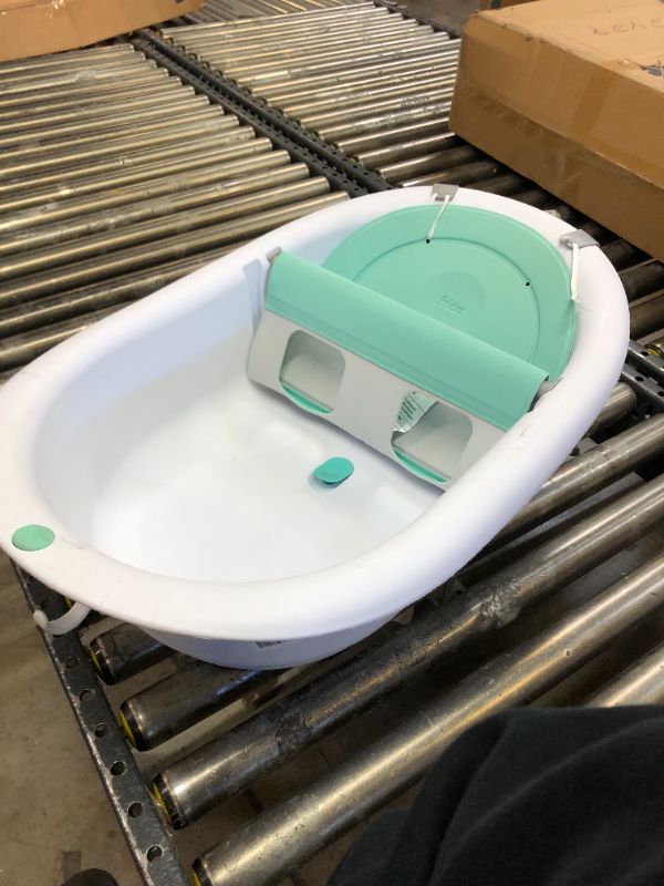 Photo 2 of 4-in-1 Grow-with-Me Bath Tub by Frida Baby Transforms Infant Bathtub to Toddler Bath Seat with Backrest for Assisted Sitting in Tub