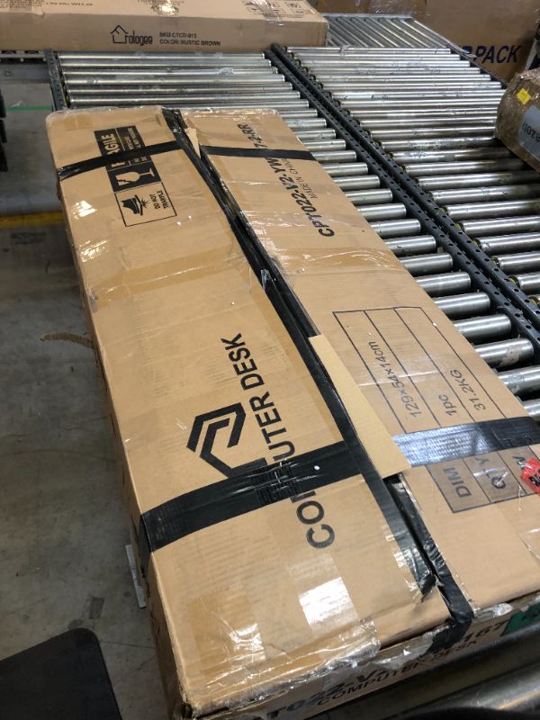 Photo 1 of Rolanstar Computer Desk with File Drawer, 68" L Shaped Desk with Power Outlet & LED Strip, L Shaped Corner Desk with File Cabinet, Home Office Desk with Monitor Shelf, Rustic Brown