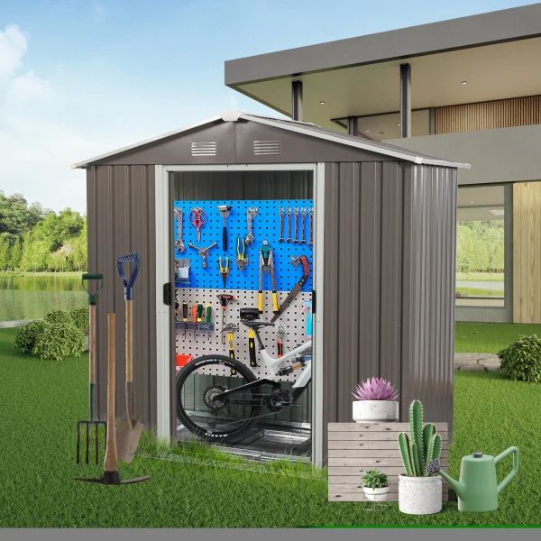 Photo 1 of 6ft x 4ft Outdoor Metal Storage Shed W54057423
