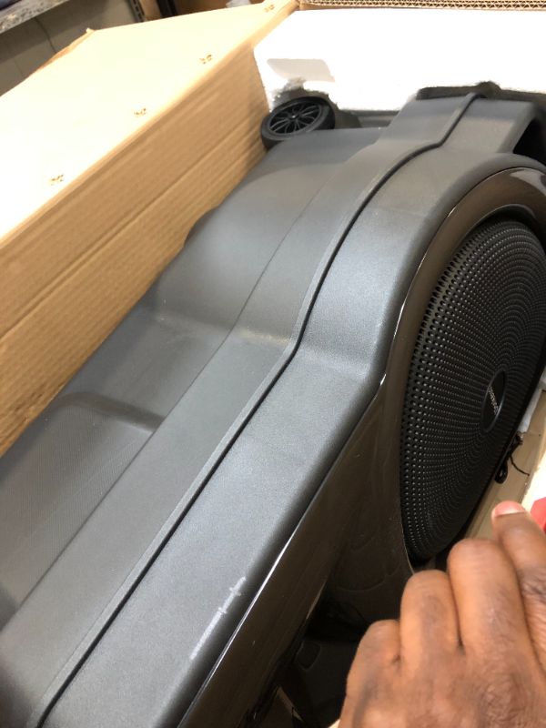 Photo 1 of Wireless Karaoke Machine with 2 Microphones for Adults, 15" Woofer Portable PA System, Bluetooth Speaker Built-in Party Lights and Rolling Wheels, Support REC/AUX/USB/TF black