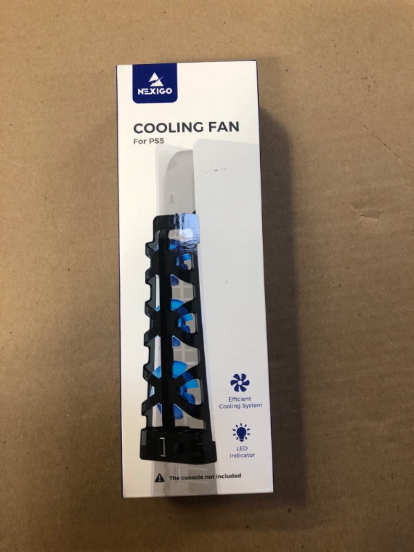 Photo 2 of NexiGo PS5 Accessories Cooling Fan [Auto On/Off] with LED Light, for Both Disc and Digital Editions, Efficient Cooling System, Compatible with Horizontal Stand