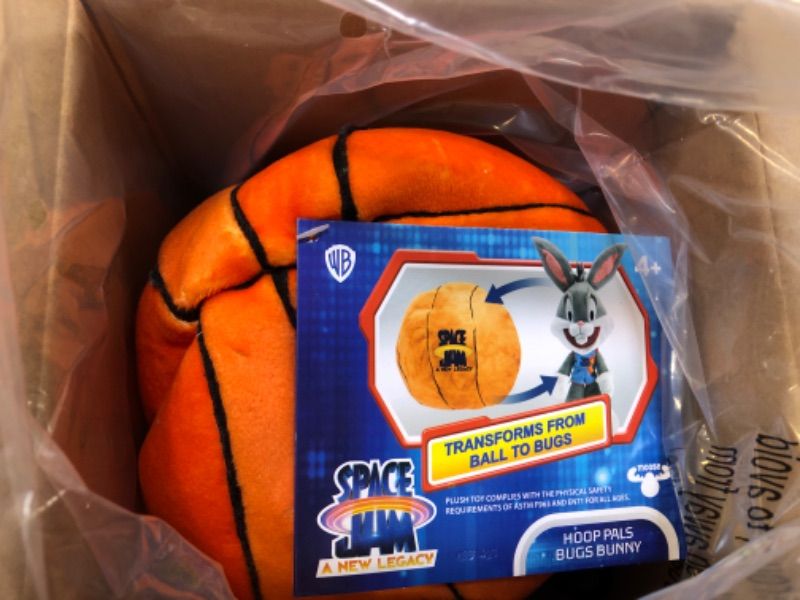 Photo 2 of Moose Toys Space Jam: A New Legacy - Transforming Plush - 12" Bugs Bunny into a Soft Plush Basketball - Exclusive, Multicolor, (14591)