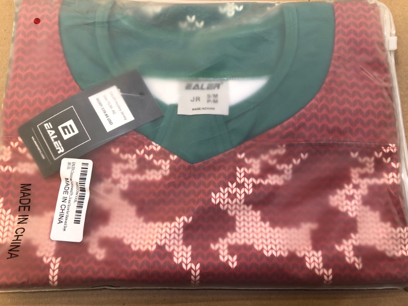 Photo 2 of EALER Christmas Sublimated Practice Hockey Jersey Jacket with elk and Snow for Mans and Boys SIZE SMALL 