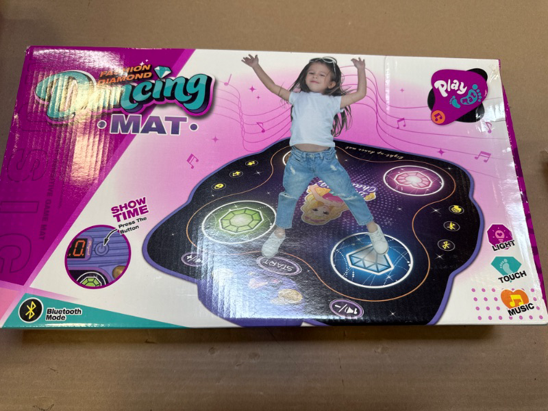 Photo 2 of ALARTSNAIL Light Up Dance Mat for Kids Wireless Bluetooth and Built in Music 4 Game Modes with Lock Level for Girls & Boys Ages 3-12 Years Black-led Light