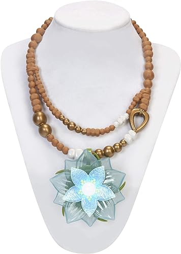 Photo 1 of Disney Raya Dragon Flower Light Up Necklace- Brown, White, Blue
 