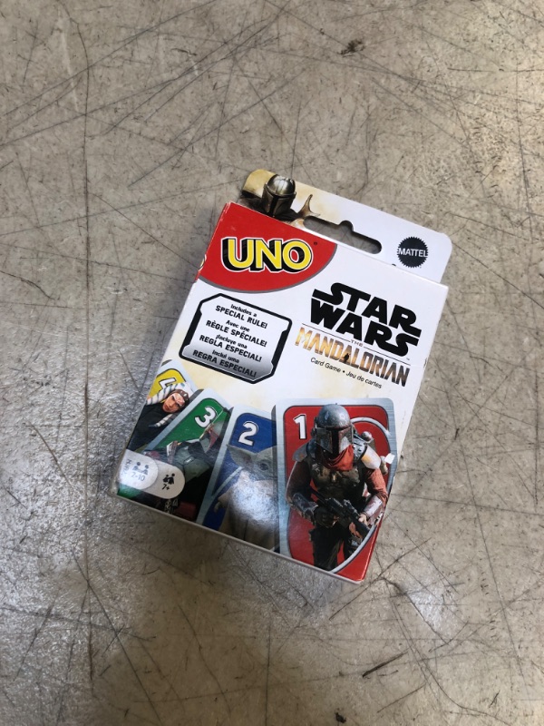 Photo 2 of ?UNO Star Wars The Mandalorian, Themed Deck & Special Rule, Gift for Kid, Adult & Family Game Nights, Ages 7 Years Old & Up, HJR23