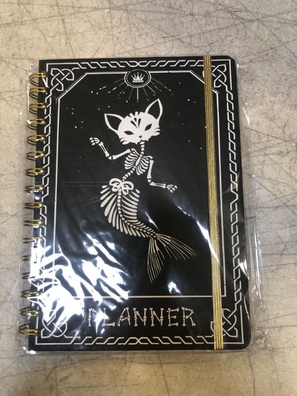 Photo 2 of 2024 Planner, 12-Month Weekly Monthly Planner from JAN.2024 to DEC.2024, 8.4" X 6", Planner Notebook with Spiral Bound, Stickers & Sticky Index Tabs, Fox-Fish Skull
