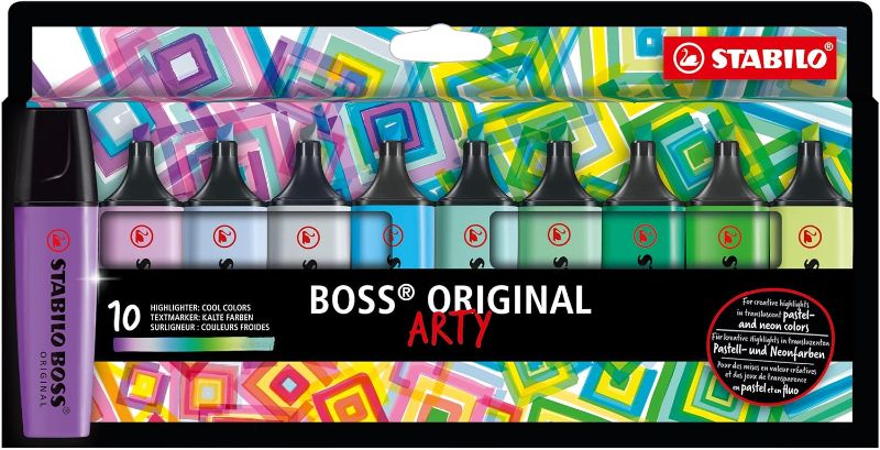 Photo 1 of STABILO BOSS Original Highlighter Set, Set of 10, Cool
