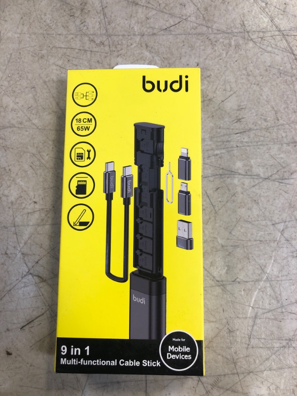 Photo 2 of Budi Multi-function Smart Adapter Card Storage Data Cable USB Box Universal 15w
