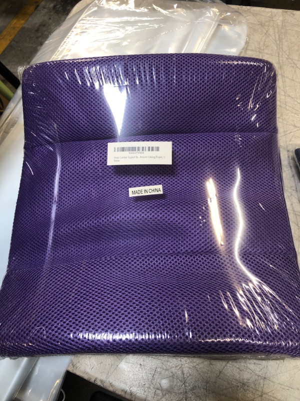 Photo 2 of Viteps Lumbar Support Pillow / 100% Pure Memory Foam Lower Back Cushion with 2 Adjustable Straps Perfect for Computer – Office Chair – car seat/Breathable Machine Washable Cover (Purple