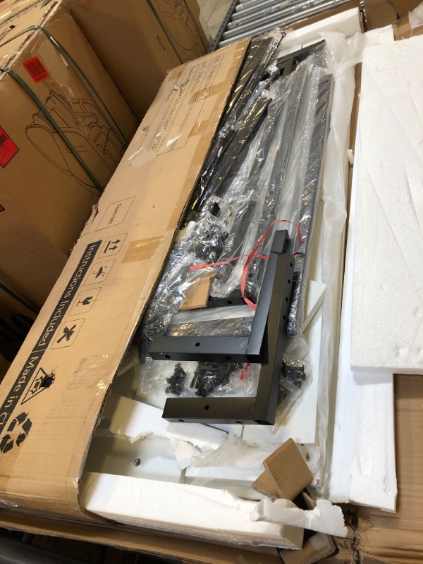 Photo 1 of ODK L Shaped Computer Desk, 61" Reversible L Shaped Desk, Corner Computer Desk with Storage Shelves & Monitor Stand, Home Office Desk, Gaming Desk, Corner Desk, Writing Desk, White 61 Inch White