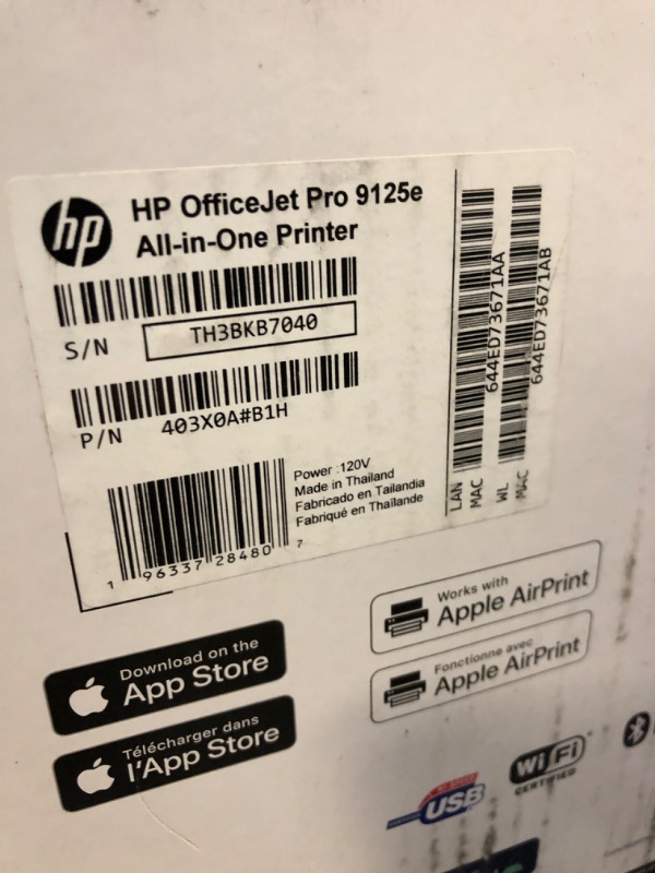 Photo 3 of HP OfficeJet Pro 9125e Wireless All-in-One Color Inkjet Printer, Print, scan, Copy, fax, ADF, Duplex Printing Best for Office, 3 Months of Ink Included (403X0A) New Version