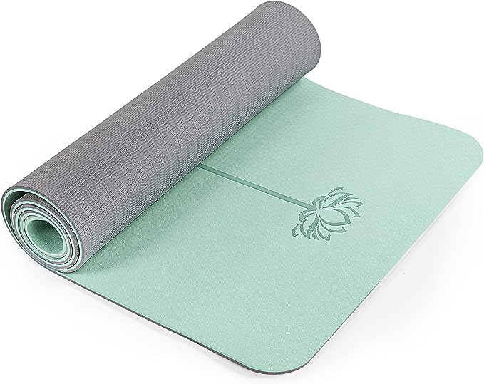 Photo 1 of Yoga Mat Non Slip, Pilates Fitness Mats, Eco Friendly, Anti-Tear 1/4" Thick Yoga Mats for Women, Exercise Mats for Home Workout with Carrying Sling and Storage Bag