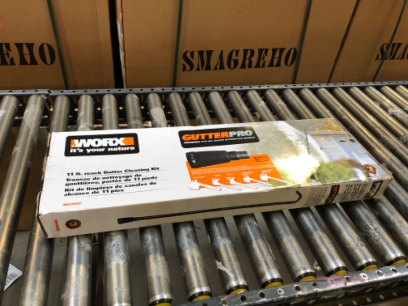 Photo 1 of WORX WA4092 Universal Gutter Cleaning Kit for Leaf Blowers & Orbit 58543 Telescoping Gutter Cleaning Wand, Silver Universal Fit Blowers Gutter Cleaning Kit Cleaning Kit + Cleaning Wand