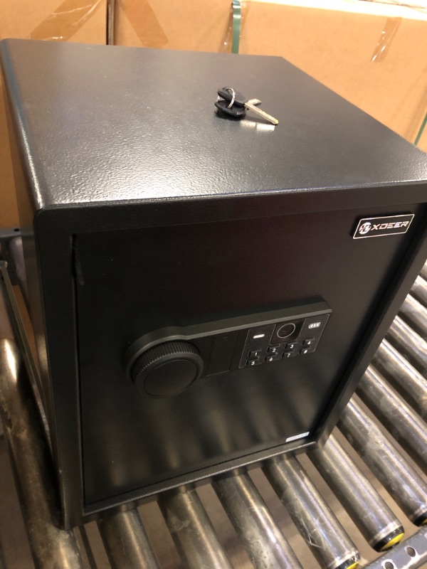 Photo 2 of XDeer CS42 Biometric Gun Safe Lock Box - (1.69 Cubic Feet) Quick-Access Security Safe with Fingerprint Scanner, Gun Rack, and Steel Construction for Home, Office