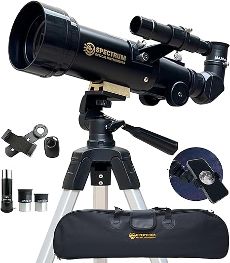 Photo 1 of Spectrum Telescope for Adults and Kids, Telescopes for Adults Astronomy Beginners, Telescope for Kids 8-12- Premium Telescopio for Astronomical Exploration and Kids' Fascination with Carry Bag