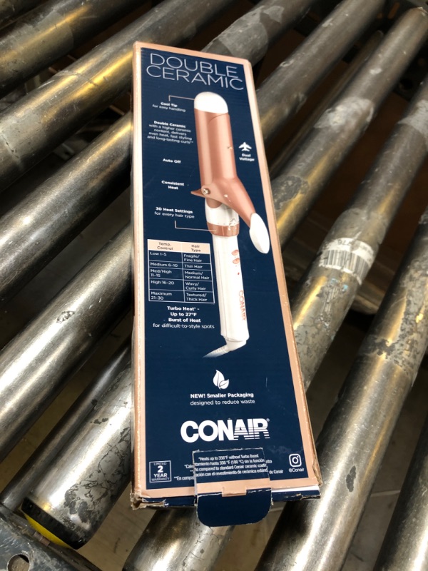 Photo 2 of Conair Double Ceramic Rose Gold Curling Iron - 1.5&#34;