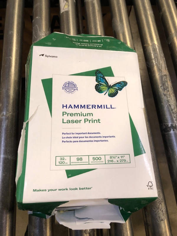 Photo 2 of Hammermill Paper, Premium Laser Print Paper, 8.5 x 11 Paper, Letter Size, 32lb Paper, 98 Bright, 1 Ream / 500 Sheets (104646R) Acid Free Paper