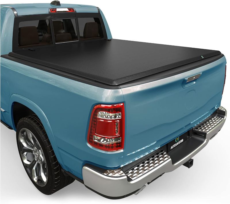 Photo 1 of AUTOSAVER88 Soft Quad-fold Truck Bed Tonneau Cover Compatible with 2009-2024 Dodge Ram 1500 (Classic & New) 5.7ft Bed Without Rambox