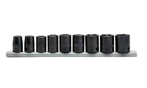 Photo 1 of 3/8 in. Drive Standard Metric 6-Point Impact Socket Set (9-Piece)
