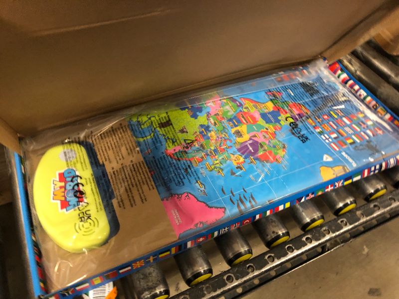 Photo 1 of BEST LEARNING i-Poster My World Interactive Map - Educational Talking Poster Toy for Children of Ages 5 to 12 Years Old | Perfect Geography Learning Game as a Gift for Kids Ages 8-12 World Map