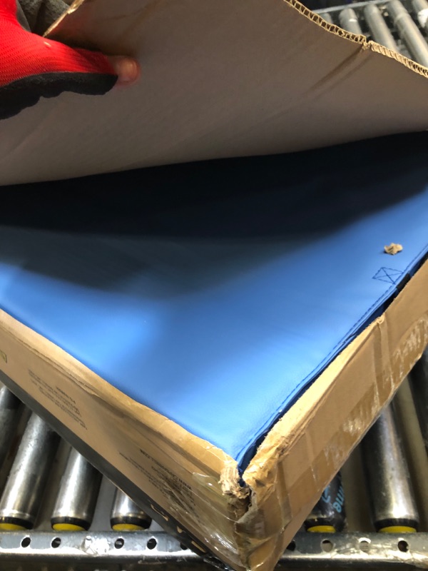 Photo 1 of CAP Barbell All Purpose Folding Anti Tear Exercise Training Aerobic Fitness Gym & Gymnastics Balance Mat | Multiple options 2" Wide Blue