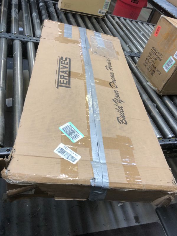 Photo 1 of Teraves Bar Table with Solid Metal Frame,Counter Height Dining Table Kitchen Bar Table for Dining Room,Living Room (39.37", Black Oak) 39.37" Black Oak