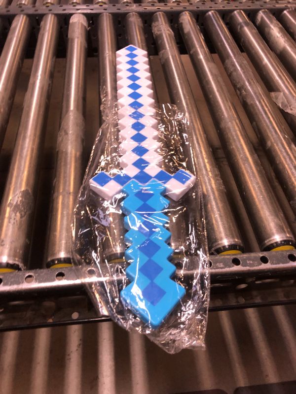 Photo 2 of Fun Central - LED Light Up Pixel 8-Bit Toy Sword for Kids - Blue