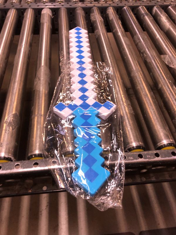 Photo 2 of Fun Centra - LED Light Up Pixel 8-Bit Toy Sword for Kids - Blue