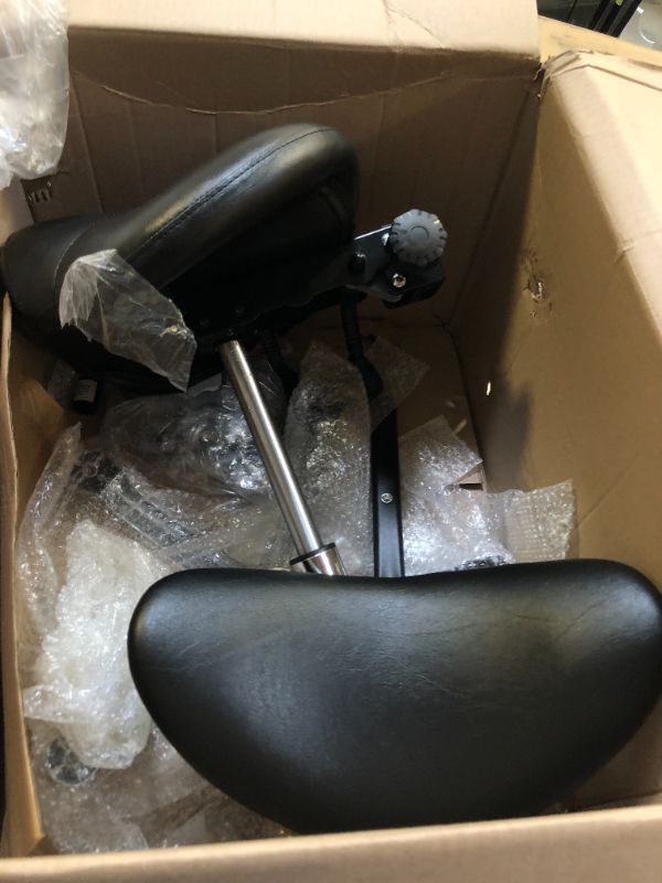 Photo 1 of SWIVEL CHAIR, LEATHER, BLACK 