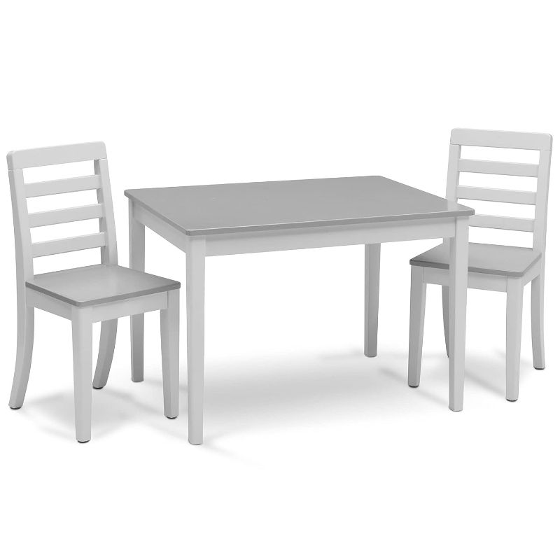 Photo 1 of Delta Children Gateway Table and 2 Chairs Set - Greenguard Gold Certified, Bianca White