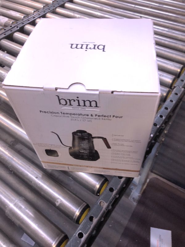 Photo 3 of brim Temperature Control Electric Gooseneck Kettle with Capacitive Touch, Black 0.8 Liter Black
