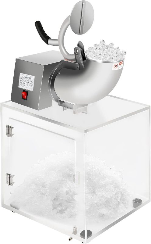 Photo 1 of Commercial Ice Shaver Macker Snow Cone Machine 440lbs/hr, ETL Approved 300W Electric Ice Crusher Machine with Dual Blades, Shaved Ice Machine for Home, Restaurants, Bars