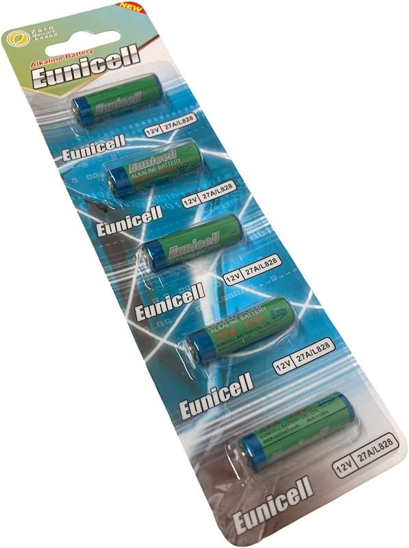 Photo 1 of 10 Pack Eunicel 27A A27S MN27 L828 A27 Alkaline Batteries 12V - High Voltage, Long Lasting, Mercury Free, VR Compatible