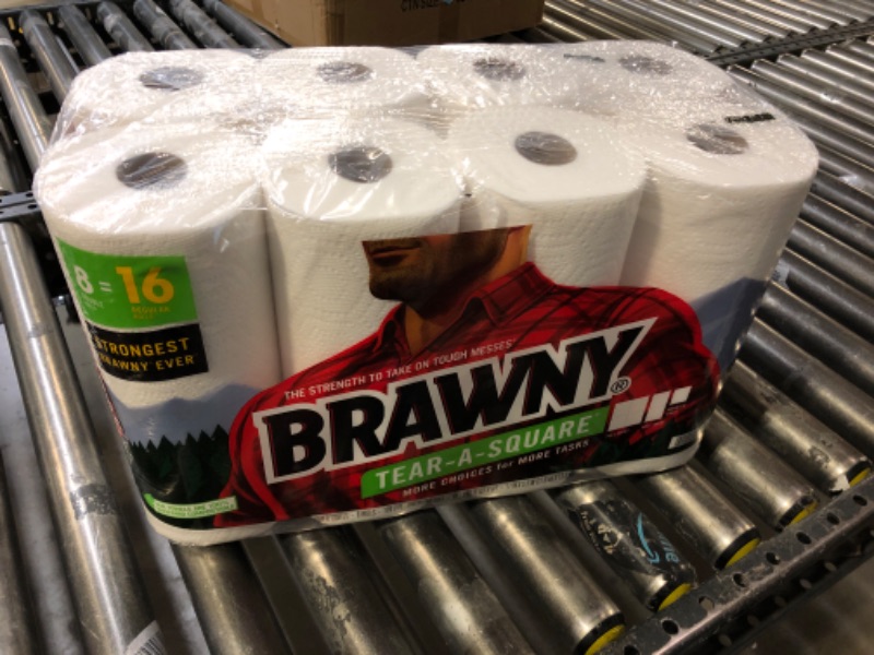 Photo 2 of Brawny® Tear-A-Square® Paper Towels, 8 Double Rolls = 16 Regular Rolls