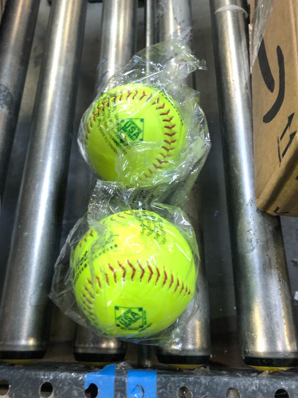 Photo 2 of  Slowpitch Softballs | USA / ASA Approved | 2 Count | Official Size and Weight Professional Quality 