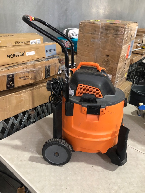 Photo 4 of ***NONREFUNDABLE - NOT FUNCTIONAL - FOR PARTS ONLY - SEE COMMENTS***
RIDGID 16 Gallon 6.5 Peak HP NXT Shop Vac Wet Dry Vacuum with Cart, Fine Dust Filter, Locking Hose and Accessories