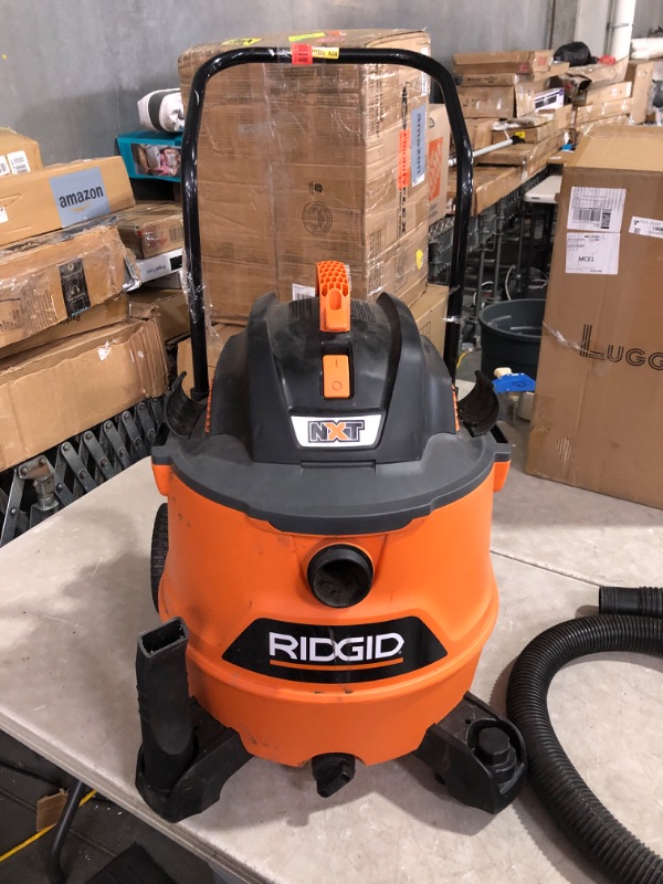 Photo 6 of ***NONREFUNDABLE - NOT FUNCTIONAL - FOR PARTS ONLY - SEE COMMENTS***
RIDGID 16 Gallon 6.5 Peak HP NXT Shop Vac Wet Dry Vacuum with Cart, Fine Dust Filter, Locking Hose and Accessories