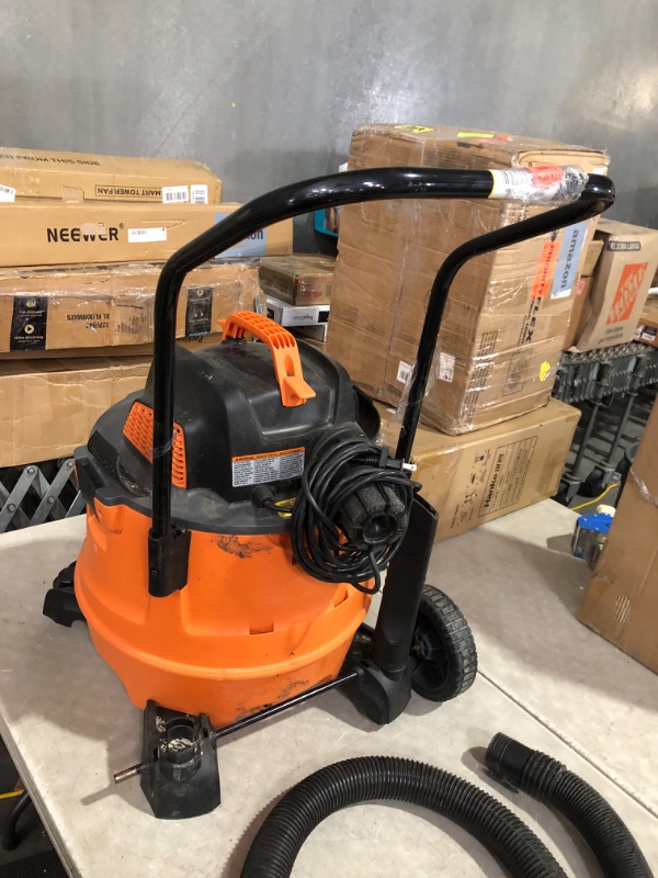 Photo 3 of ***NONREFUNDABLE - NOT FUNCTIONAL - FOR PARTS ONLY - SEE COMMENTS***
RIDGID 16 Gallon 6.5 Peak HP NXT Shop Vac Wet Dry Vacuum with Cart, Fine Dust Filter, Locking Hose and Accessories