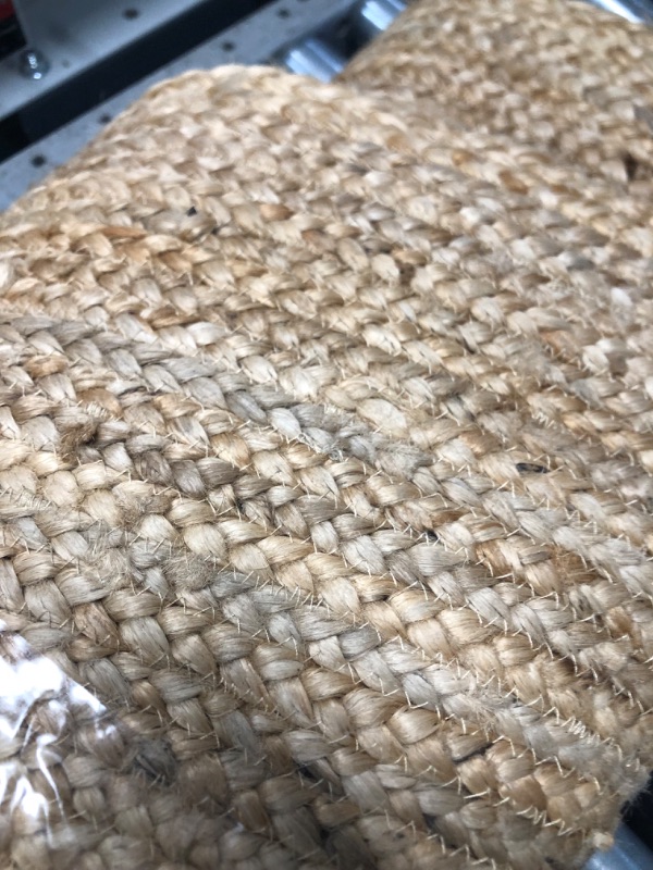 Photo 1 of HOMEMONDE Jute Area Rug 8 Ft - Handwoven Round Jute Area Rug of Entryway, Hallway, Indoor Outdoor Patio - Ecofriendly Rugs Farmhouse - Braided Round Rugs Reversible - High Traffic Area Rugs (Natural) Natural Round - 8 Feet