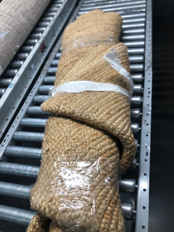 Photo 1 of HOMEMONDE Jute Area Rug 8 Ft - Handwoven Round Jute Area Rug of Entryway, Hallway, Indoor Outdoor Patio - Ecofriendly Rugs Farmhouse - Braided Round Rugs Reversible - High Traffic Area Rugs (Natural) Natural Round - 8 Feet