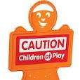 Photo 4 of American Plastic Toys Safety Man Sign, Caution Children At Play, Double-Sided Large & Bold Warnings, Outdoor Play Safety, Yard, Lawn, Street , Orange