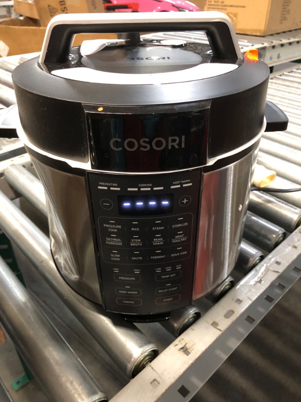 Photo 3 of **damaged**COSORI Electric Pressure Cooker, 9-in-1 Multi Cooker, 13 Presets, Rice Cooker, Slow Cooker, Sauté, Sous Vide, Sterilizer, Cookbook & Online Recipes, Dishwasher Safe, 1100W, Stainless Steel, 6 Quart