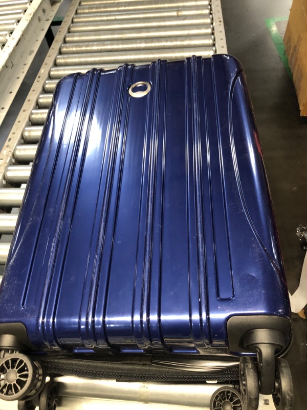 Photo 2 of ***USED*MINOR DAMAGE SCUFFS* PULL HANDLE BROKEN*PICTURED***
DELSEY Paris Helium Aero Hardside Expandable Luggage with Spinner Wheels, Blue Cobalt, Carry-On (DEMENSIONS 22.5"X15.25"X10")