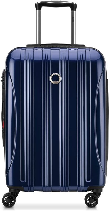 Photo 1 of ***USED*MINOR DAMAGE SCUFFS* PULL HANDLE BROKEN*PICTURED***
DELSEY Paris Helium Aero Hardside Expandable Luggage with Spinner Wheels, Blue Cobalt, Carry-On (DEMENSIONS 22.5"X15.25"X10")