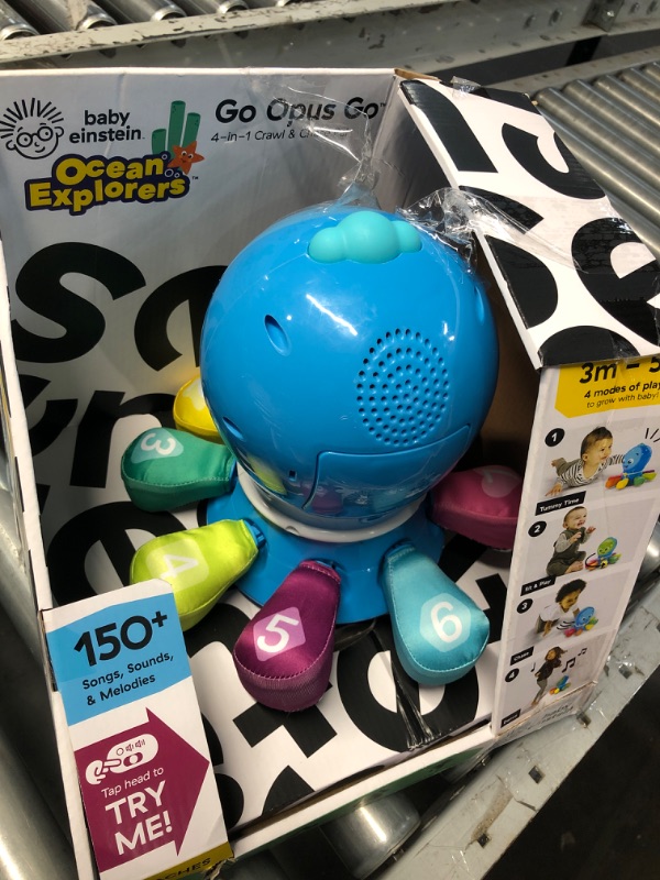 Photo 2 of Baby Einstein Ocean Explorers Go Opus Go 4-in-1 Crawl & Chase Activity Learning Toy, Music and Lights, Ages 3 Months to 5 Years Go Opus Go Crawl & Chase