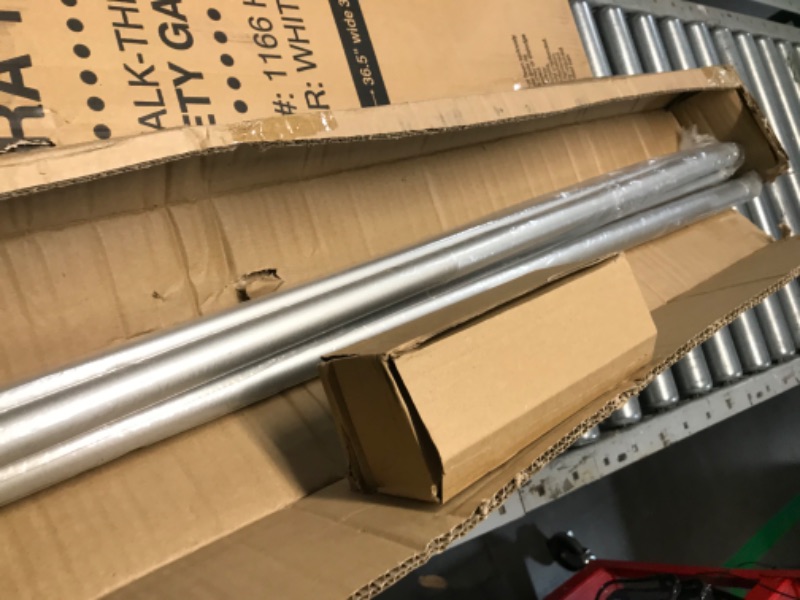 Photo 2 of (used) Ycolnaefllr 1 Inch Diameter Silver Double Curtain Rods for Windows 120 to 170 inch